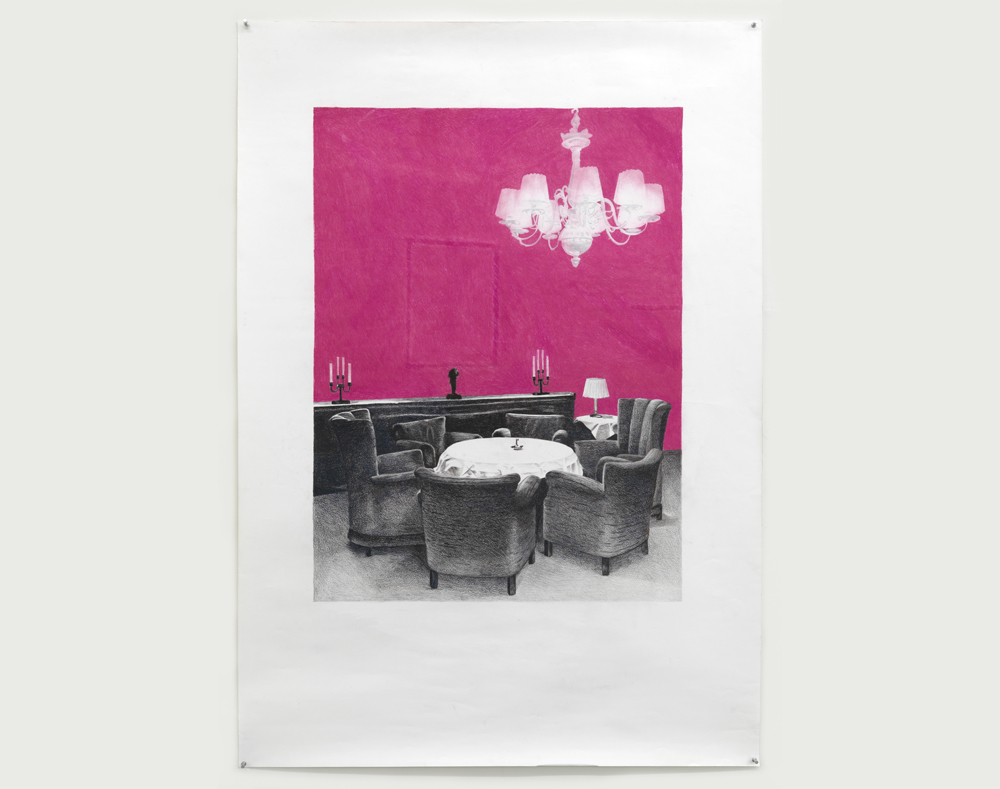 'Berlijn', 150 x 100 cm; kleurpotlood en pastelkrijt op papier; 2007