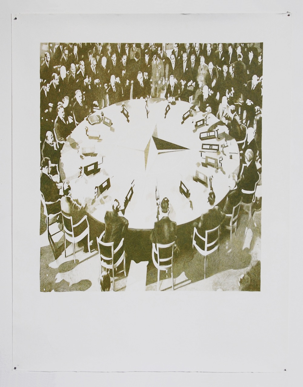 'Brussel 1967', 150 x 190 cm; kleurpotlood op papier; 2007