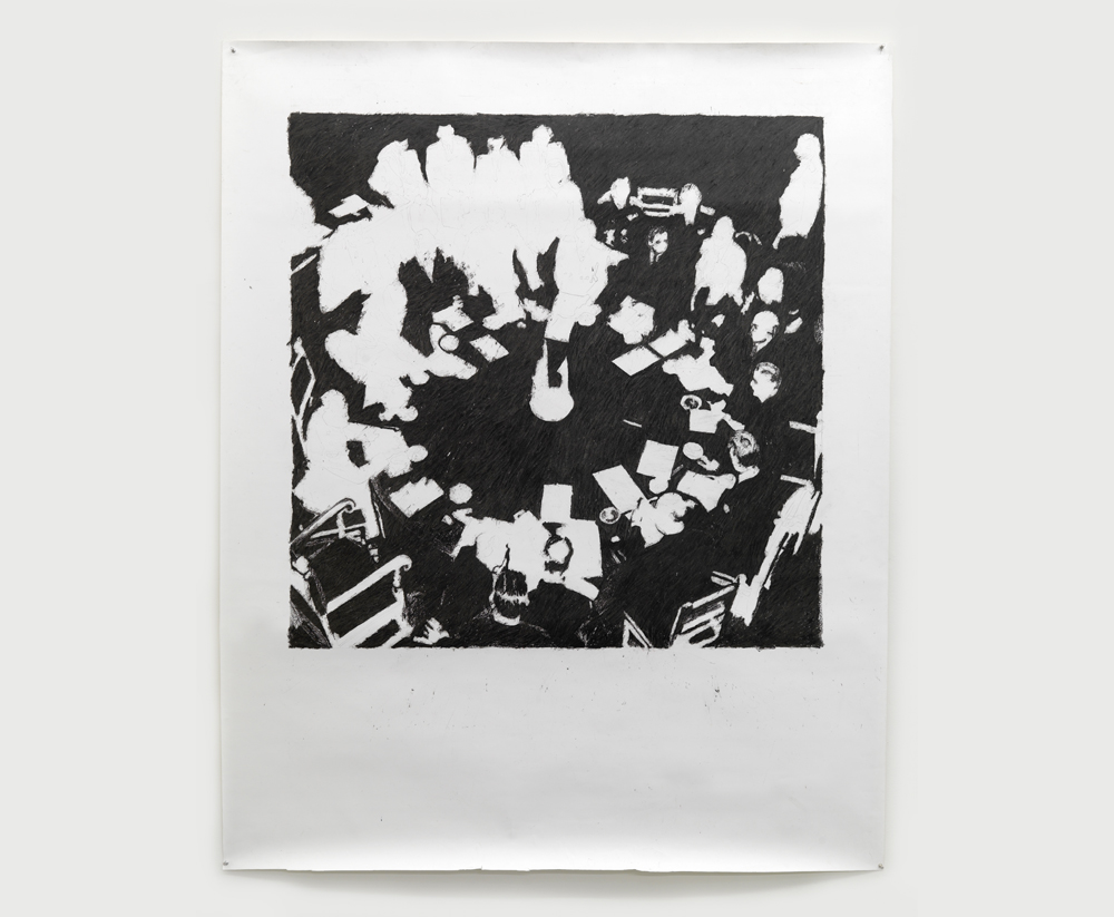 'Potsdam', 175 x 150 cm; oilbar en potlood op papier; 2007