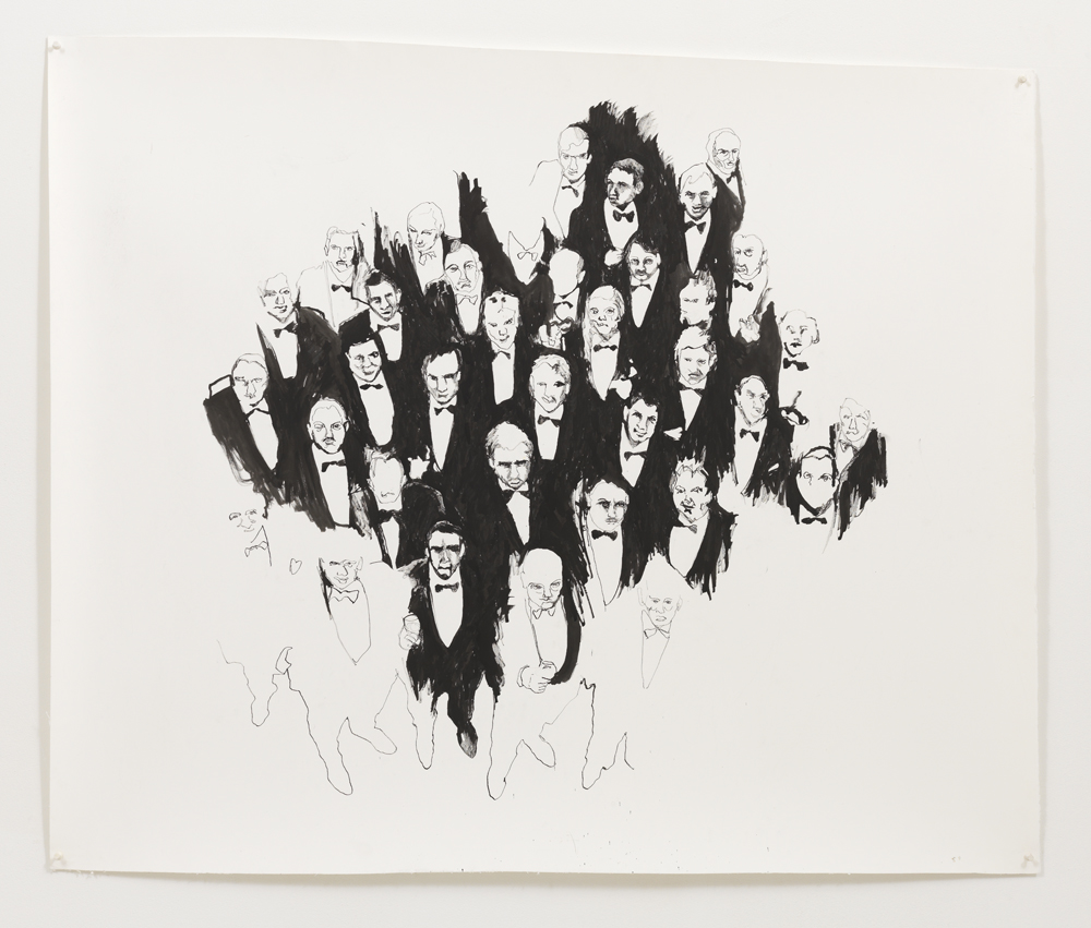 'Rorschach', 110 x 120 cm; inkt op papier; 2008