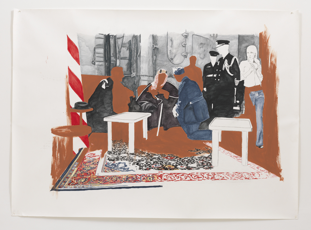 'Sjeik  Aquarelpotlood en plakaatverf op papier; 2008