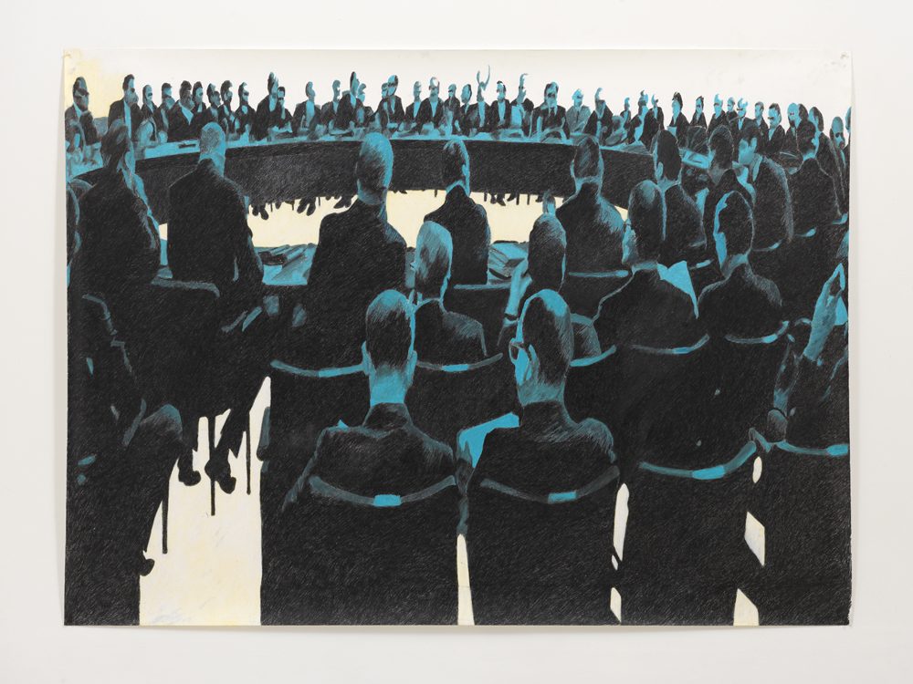 'Noordwijk', 130 x 155 cm; kleurpotlood en oliepastel op papier; 2010